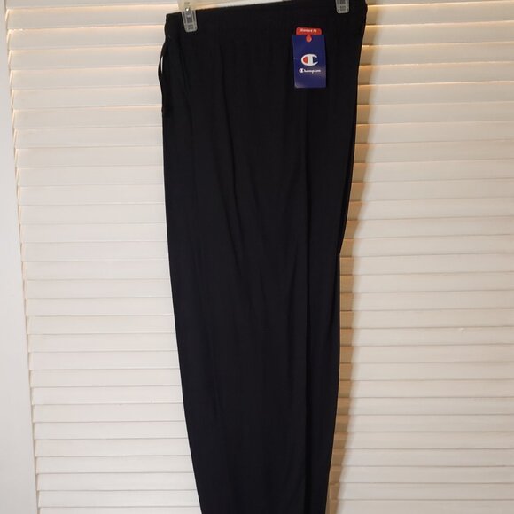 NWT Champion Athleticwear Standard Fit Black Knit Pants - Picture 1 of 9